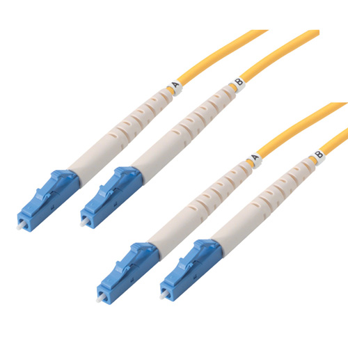 Fiber Optic Patch Cord Duplex LC to LC Single Mode Fiber, OFNR,Yellow 3 ...