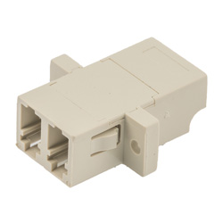 Fiber Optic Standard Coupler, LC to LC Duplex, for MMF, w/ Flange ...