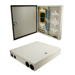 Picture of Outdoor Fiber Enclosure Wall Mount 24 SC/UPC 0.9mm Single mode Pigtails